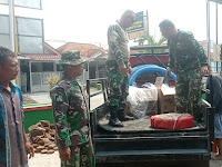 Danramil Pangkah Serahkan Bantuan Pompa Air Kepada Anggota Kelompok Tani
