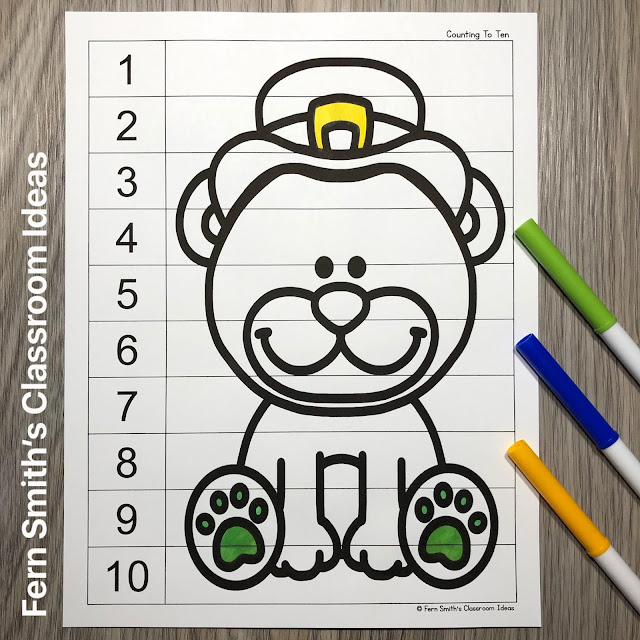 Click Here to Download These St. Patrick's Day Themed Counting Puzzles For Your Files Today!