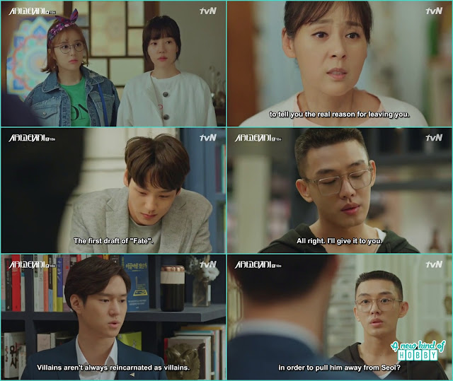 jeon seol mother told she also remember her past life and tae min come to ask se joo for the first draft of FAte -  Chicago Typewriter: Episode 10 korean drama