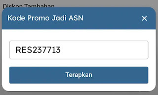 kode referral jadi asn (diskon promo affiliate)