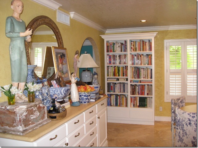 Dining Room Bookcase of Cookbooks