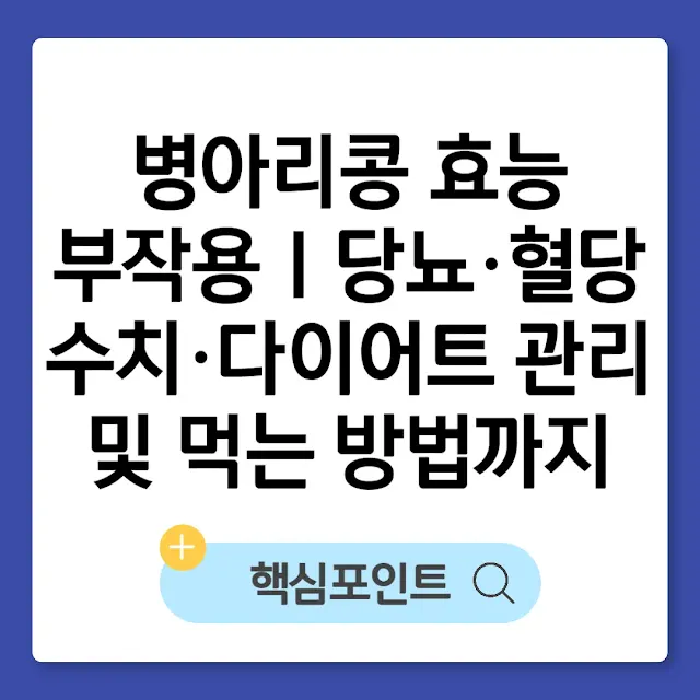 병아리콩 효능 부작용｜당뇨·혈당 수치·다이어트 관리 및 먹는 방법까지 썸네일