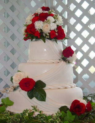 Country Living Wedding cake at wedding reception Gristmill Backery