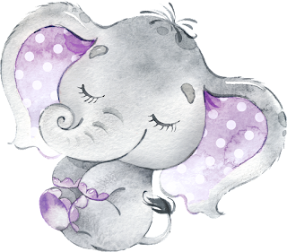 Images of Baby Elephants in Lilac: Free Download Images with Transparent Background.