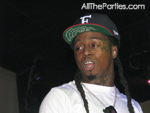 Foto do Lil Wayne na festa Super Bowl no clube Escapade