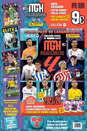 Megacracks De La Liga Este 2023-2024 - Cromos Coleccionables oficiales De  Panini, paquete De 24 unidades