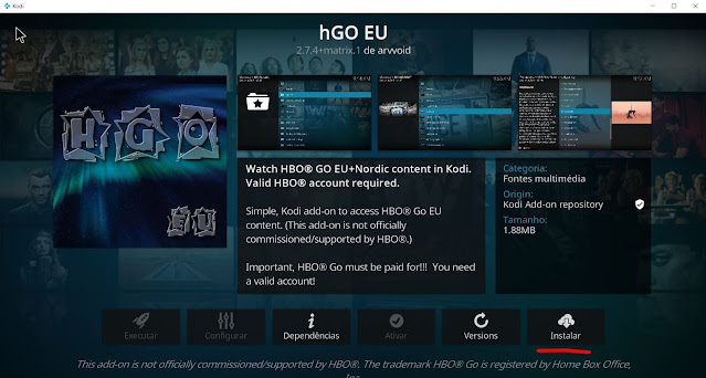 Como instalar o Add-on Hgo EU - Add-on da HBO para Kodi