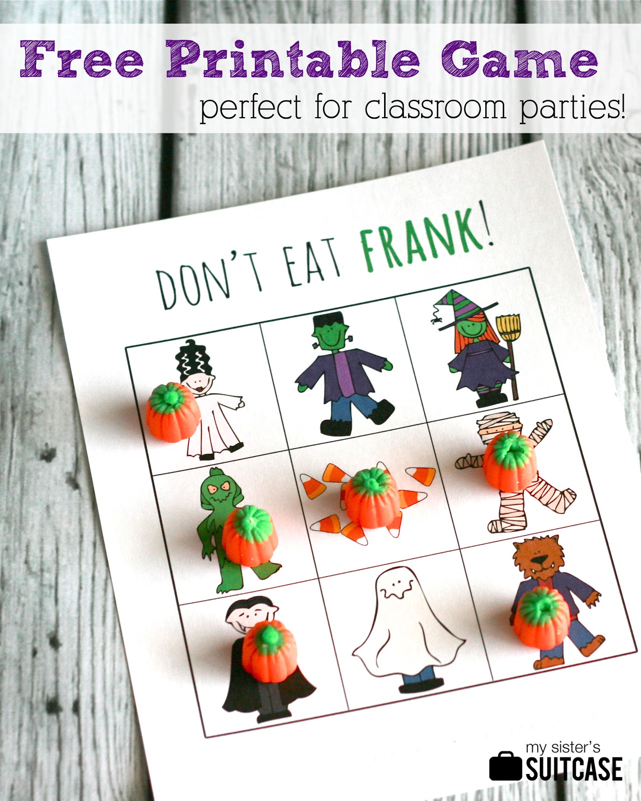 printable halloween game dont eat frank my sisters suitcase