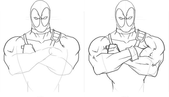 Como Dibujar a Deadpool de Forma Facil [ Guia Paso a Paso ]