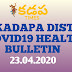 Kadapa COVID19 Health Bulletin  23.04.2020