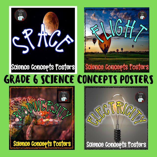 Picture of Grade 6 Ontario Science Concepts Posters Space Flight Biodiversity Electricity from Teaching Is A Gift on TpT 