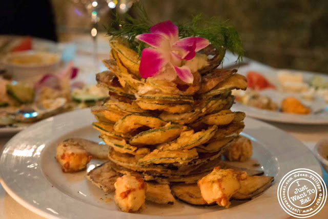 Image of Zucchini and eggplant chips at Thalassa Greek restaurant in Tribeca NYC, New York