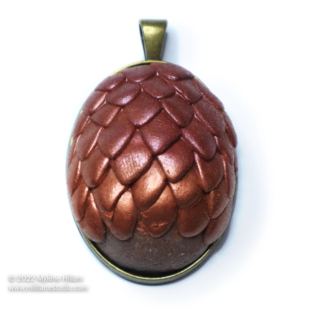 Red dragon egg pendant