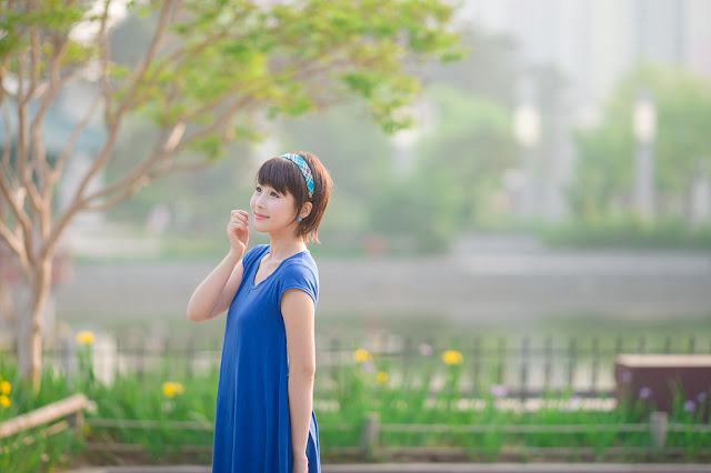 10 kim Ji Min in Blue-very cute asian girl-girlcute4u.blogspot.com