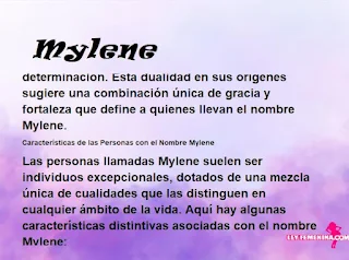 ▷ Significado del nombre Mylene