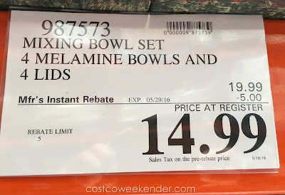 Deal for the 4-Piece Melamine Bowl Set at Costco
