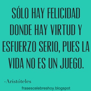 "frase citas de felicidad aristoteles"