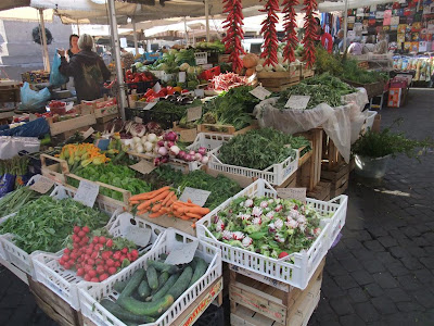 campo de fiori, rome italy, outdoor market