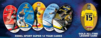 Sanitarium Rebel Sport Super 14 Super Flyers - 50 Rugby Cards - 10 per team including 1 legend card per team