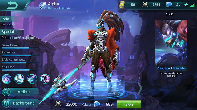 Hero Alpha ( Senjata Ultimate ) High Attack Damage Build/ Set up Gear