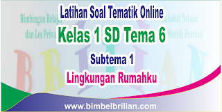  Soal Tematik Online Kelas 1 SD Tema 6 Subtema 1 Lingkungan 