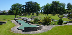 Minigolf course in Goodrington Park at Goodrington Sands, Paignton, Devon
