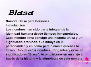 significado del nombre Blasa