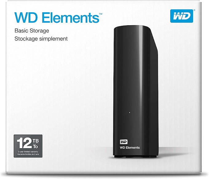 WD 12TB Elements Desktop Hard Drive, USB 3.0 - WDBWLG0120HBK-NESN