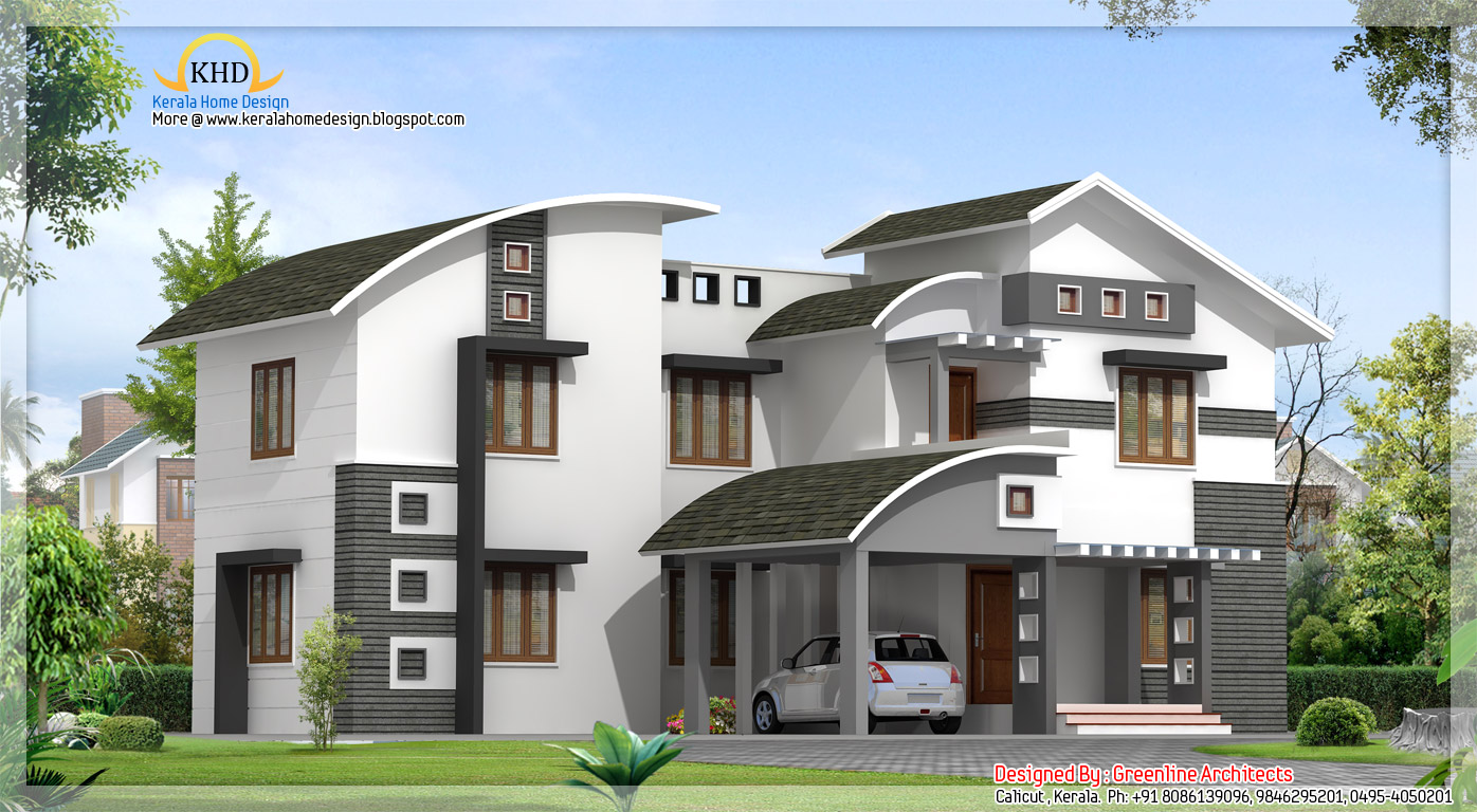 December 2011 - Kerala home design and floor plans - Contemporary Villa design - 265 Sq m (2850 Sq. Ft) - December 2011. House  Details