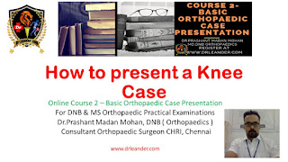 how to present a knee case
