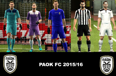 PES 2013 PAOK FC Kits 2015/16 by argy