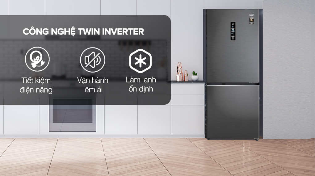 Tủ lạnh Aqua Inverter 260 Lít AQR-B306MA(HB)