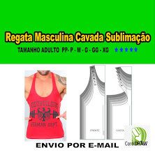 molde sublimação total regata masculina