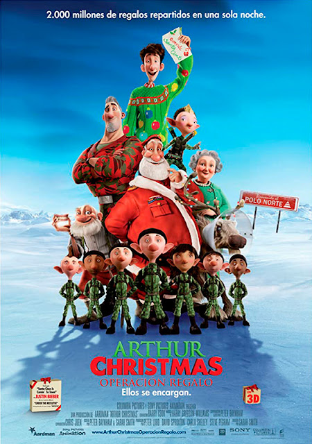 Cartel de la película de animación Arthur Christmas, Operación Navidad