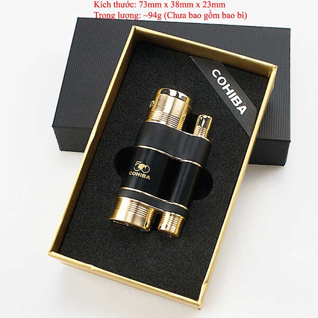 Kích thước bật lửa Cohiba COB 127