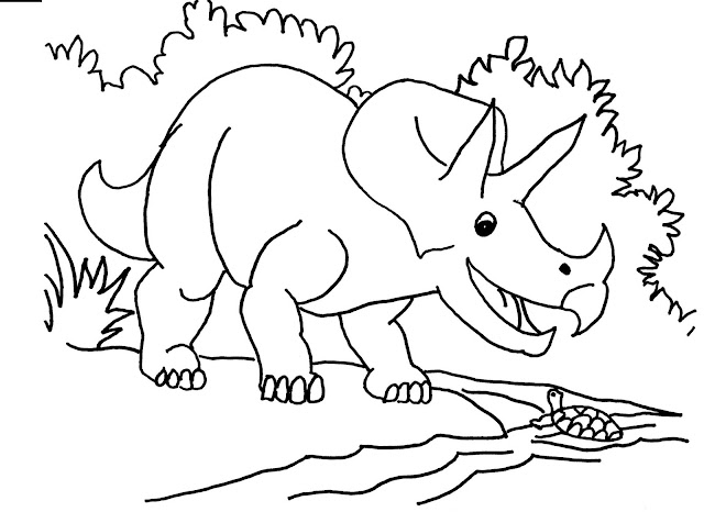 Extinct herbivorous dinosaur coloring pages