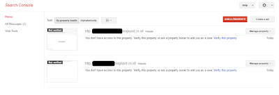 Saat pertama kali menciptakan blog tentunya blog tersebut juga harus di daftarkan di Google We Cara Daftar dan Verifikasi Blog ke Google Webmaster Tools (Search Console)