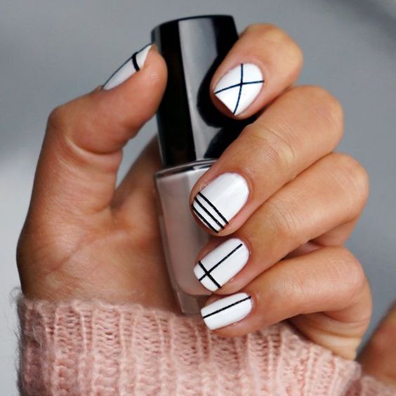 Black And White Nail Designs