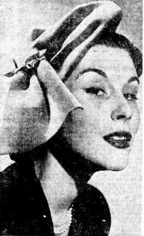 1950 Newcastle morning herald hat fashion trends