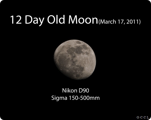 12 day old moon