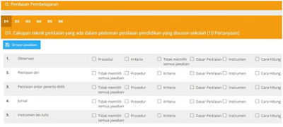 Kuisioner Penilaian Pembelajaran Pada Aplikasi Penjamin Mutu Pendidikan (PMP)