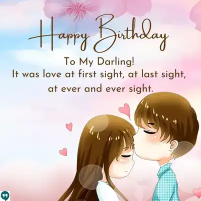 happy birthday to my darling wishes images for lover