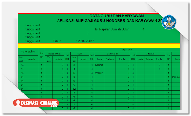 Aplikasi Slip Gaji Guru Dan Staff Sekolah Otomatis