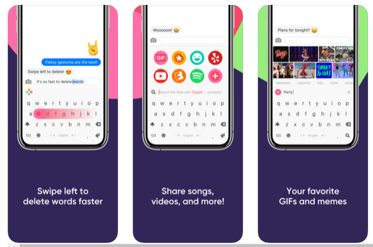 Fleksy Keyboard الكتابة بطريقة ممتعة