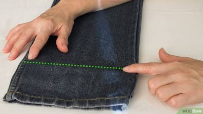 Caranya Permak Celana Jean's Bagian Bawah  Yang  Apik 