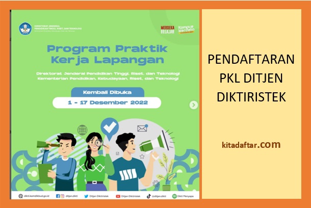 Pendaftaran Praktek Kerja Lapangan (PKL)Ditjen Diktiristek Batch 12