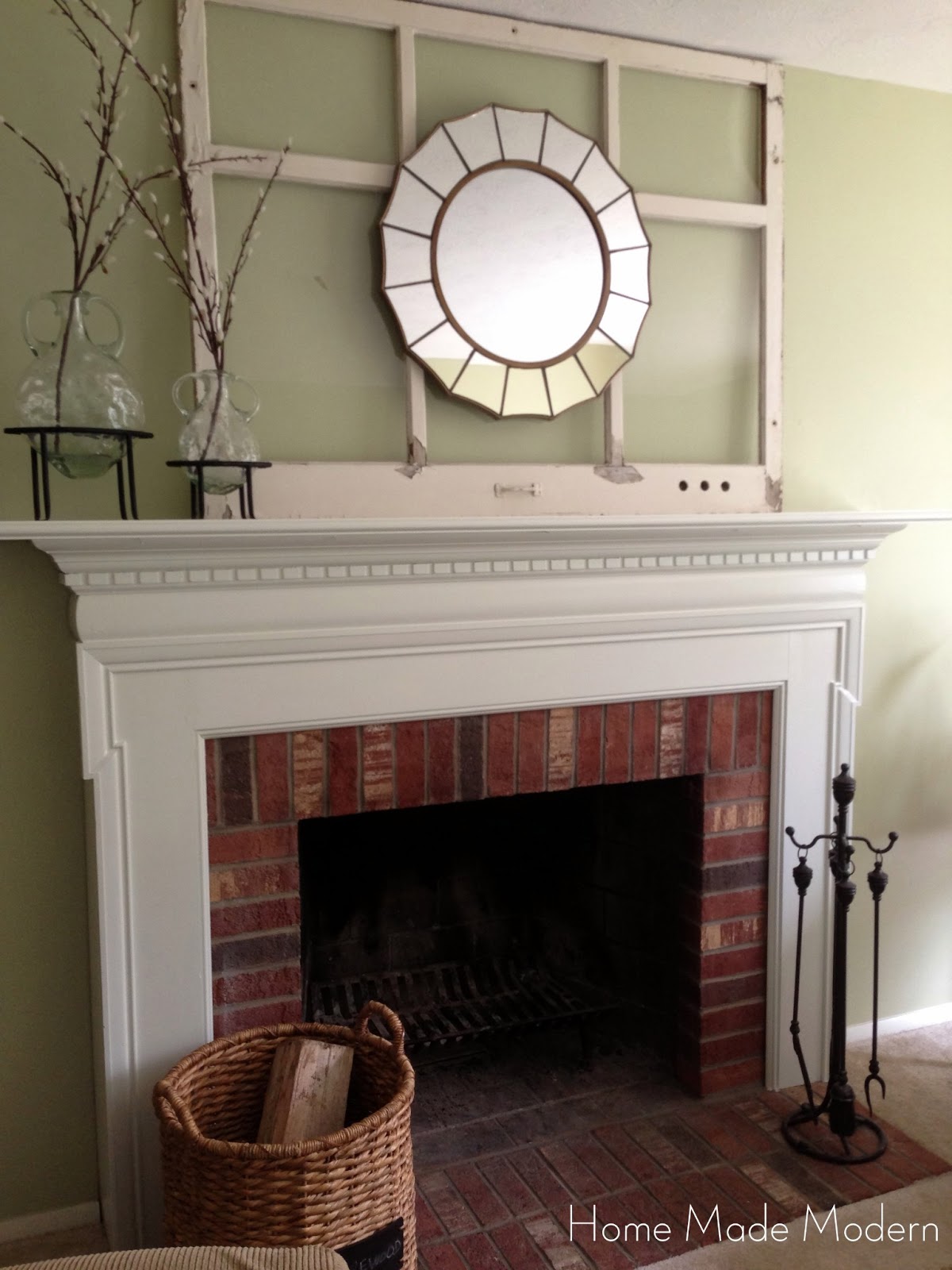 Home Made Modern: Painted Fireplace Mantel (