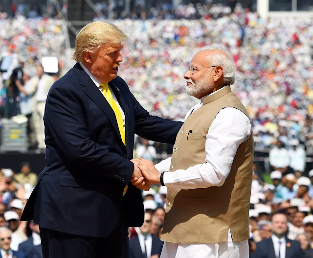 Image Attribute: President Donald Trump with Prime Minister Narendra Modi at Sardar Patel Stadium, Motera / Date: February 24, 2020, / Source: PMO 