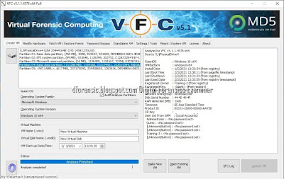 How to convert an Encase (E01) image using VFC