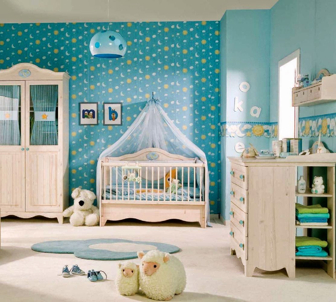 Desain Perpaduan Warna Lembut Kamar Bayi Rumah Minimalis Sederhana